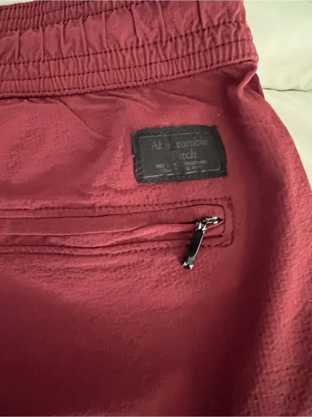 Men's Casual Drawstring Shorts in maroon - Picture 6 of 6